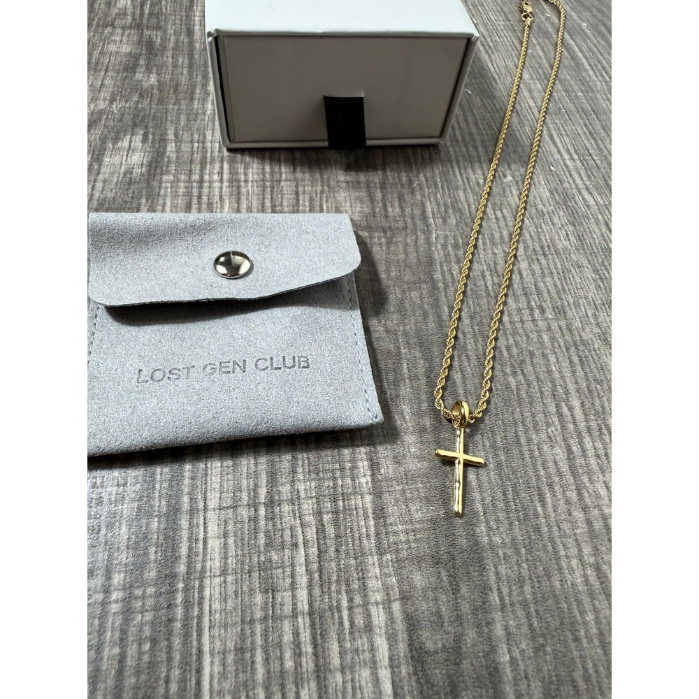 Lost Gen Club Gold Plated Cross Necklace